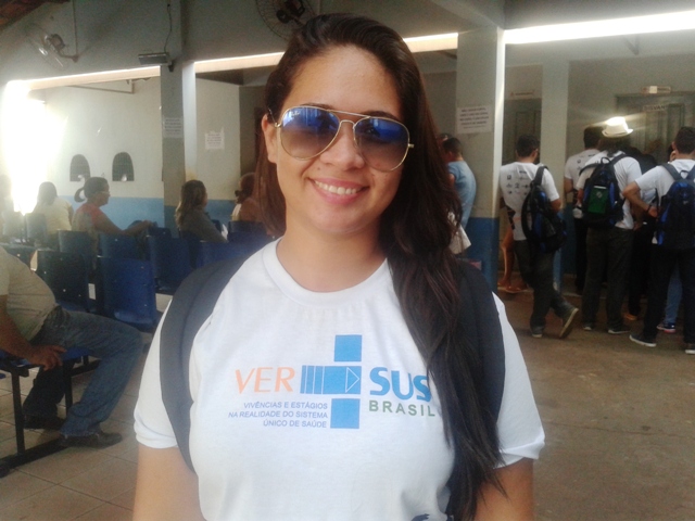 Acadêmica de enfermagem da cidade de Parnaiba, Jessica Cristina. 