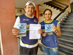 Natalino Bezerra e Valdinéia Silva, fiscais da Zona Azul